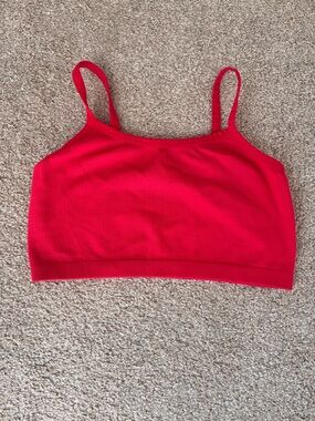 Red Cropped Tank Top Girls